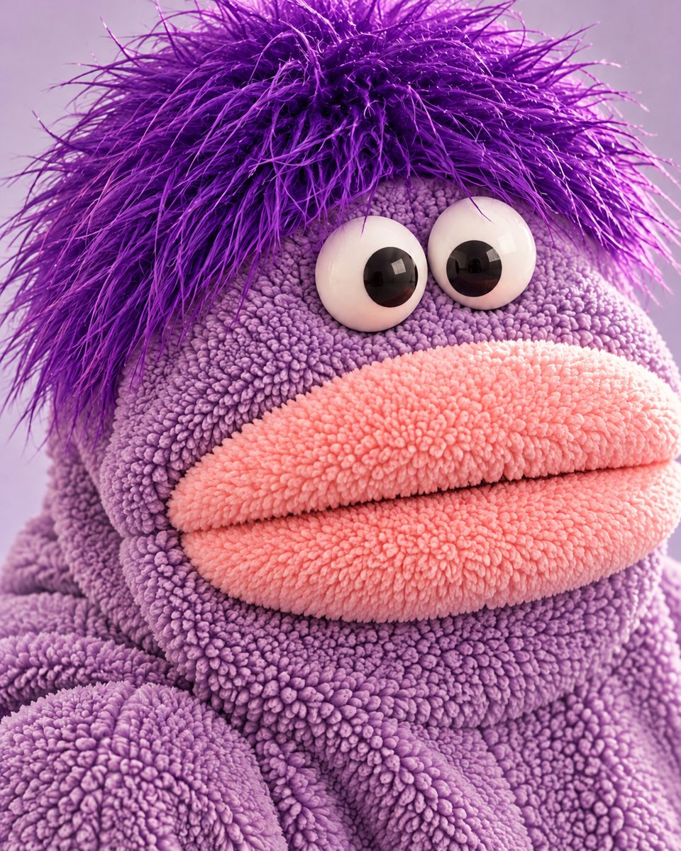 FUZMO hood-close scene showing full closed monster head cover and body-attached lower lip — styled campaign